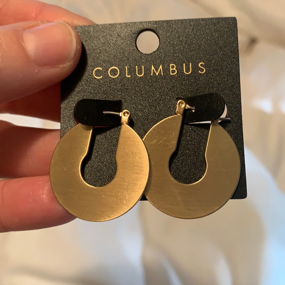 Gold hoop earrings